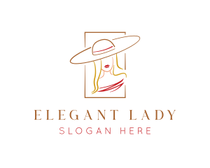 Fashionista Hat Lady logo design