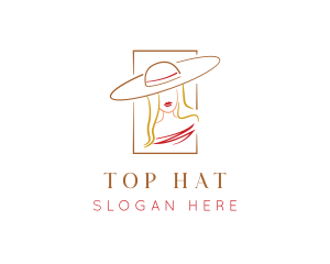 Fashionista Hat Lady logo design