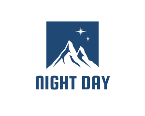 Modern Night Mountain logo design