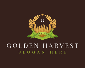 Wheat Farm Agriculture logo design