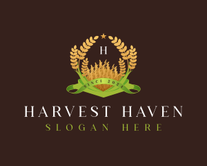 Wheat Farm Agriculture logo design