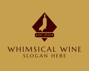 Wine Bottle Ribbon  logo design