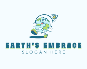 Earth Globe Environmental logo design