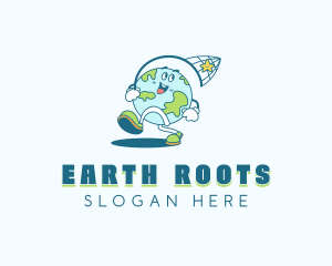 Earth Globe Environmental logo design