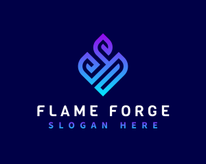 Cyber Flame Technology logo design