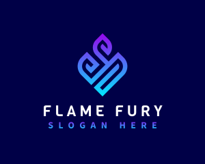 Cyber Flame Technology logo design