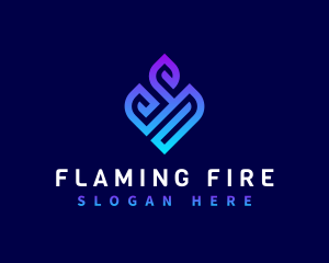 Cyber Flame Technology logo design