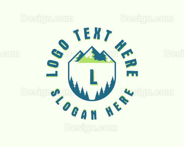 Forest Mountain Hiking Logo