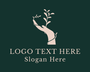 Leaf Vine Hand logo