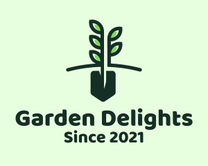 Gardening Plant Shovel logo design