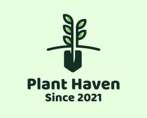 Gardening Plant Shovel logo design