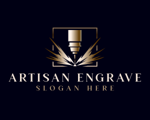 Luxury Laser Engraving logo design