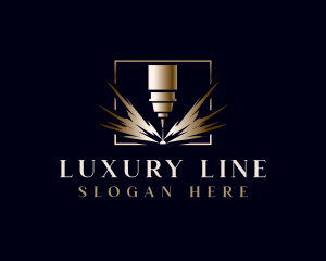 Luxury Laser Engraving logo design