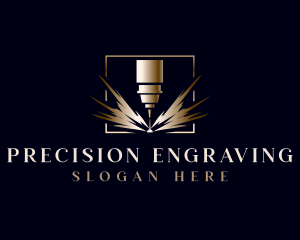 Luxury Laser Engraving logo design