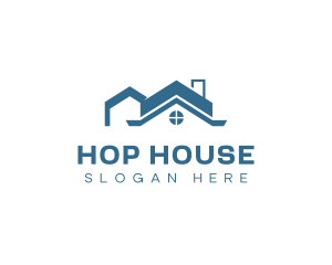 Residential Housing Roofing logo design