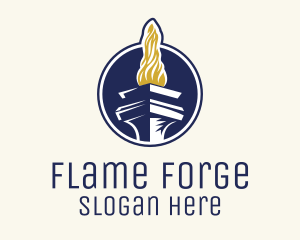 Olympic Flame Pedestal logo design