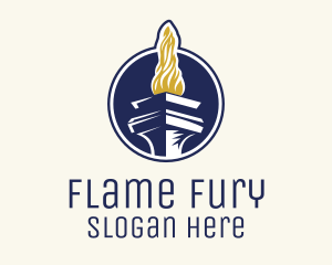 Olympic Flame Pedestal logo design