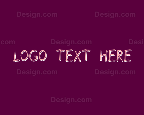 Pink Handwritten Wordmark Logo