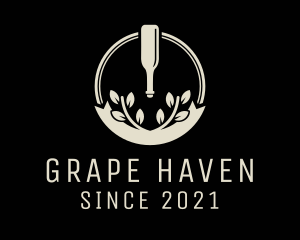 Wine Vineyard Badge  logo