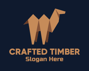 Brown Camel  Origami logo design