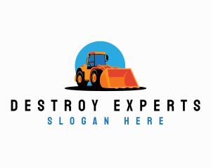 Machinery Construction Bulldozer logo design