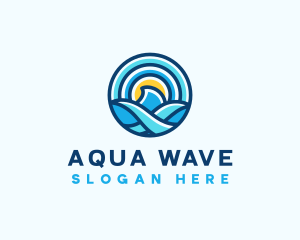 Nautical Water Wave logo design