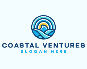 Nautical Water Wave logo design