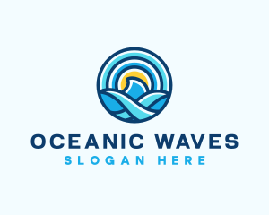 Nautical Water Wave logo design