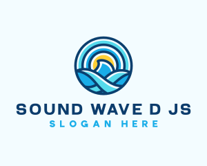 Nautical Water Wave logo design