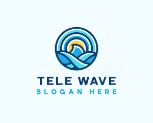 Nautical Water Wave logo design