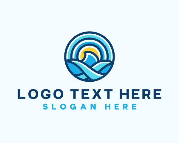 Nautical Water Wave logo