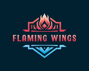 Fire Ice HVAC logo design