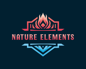 Fire Ice HVAC logo design