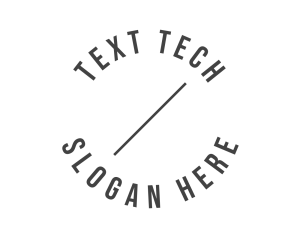 Minimal Circle Line Text logo