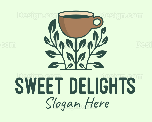 Coffee Cup Plant Logo
