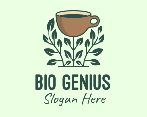 Coffee Cup Plant logo design