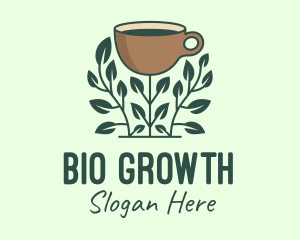 Coffee Cup Plant logo design