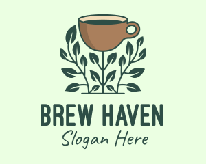 Coffee Cup Plant logo design