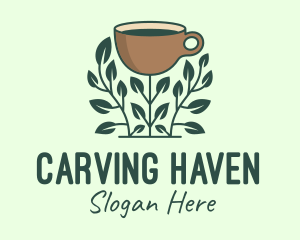 Coffee Cup Plant logo design