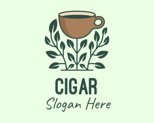 Coffee Cup Plant logo design