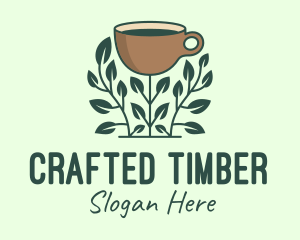 Coffee Cup Plant logo design