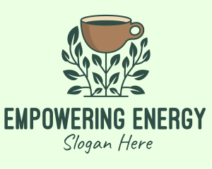 Coffee Cup Plant logo design