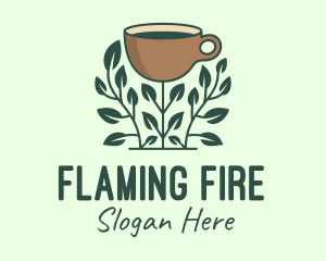 Coffee Cup Plant logo design