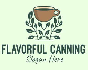 Coffee Cup Plant logo design