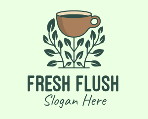 Coffee Cup Plant logo design