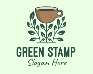 Coffee Cup Plant logo design