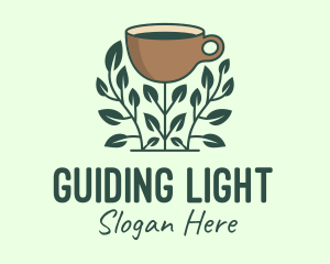 Coffee Cup Plant logo design