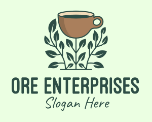 Coffee Cup Plant logo design