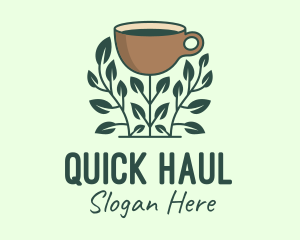 Coffee Cup Plant logo design