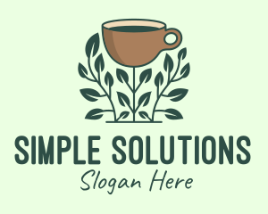 Coffee Cup Plant logo design